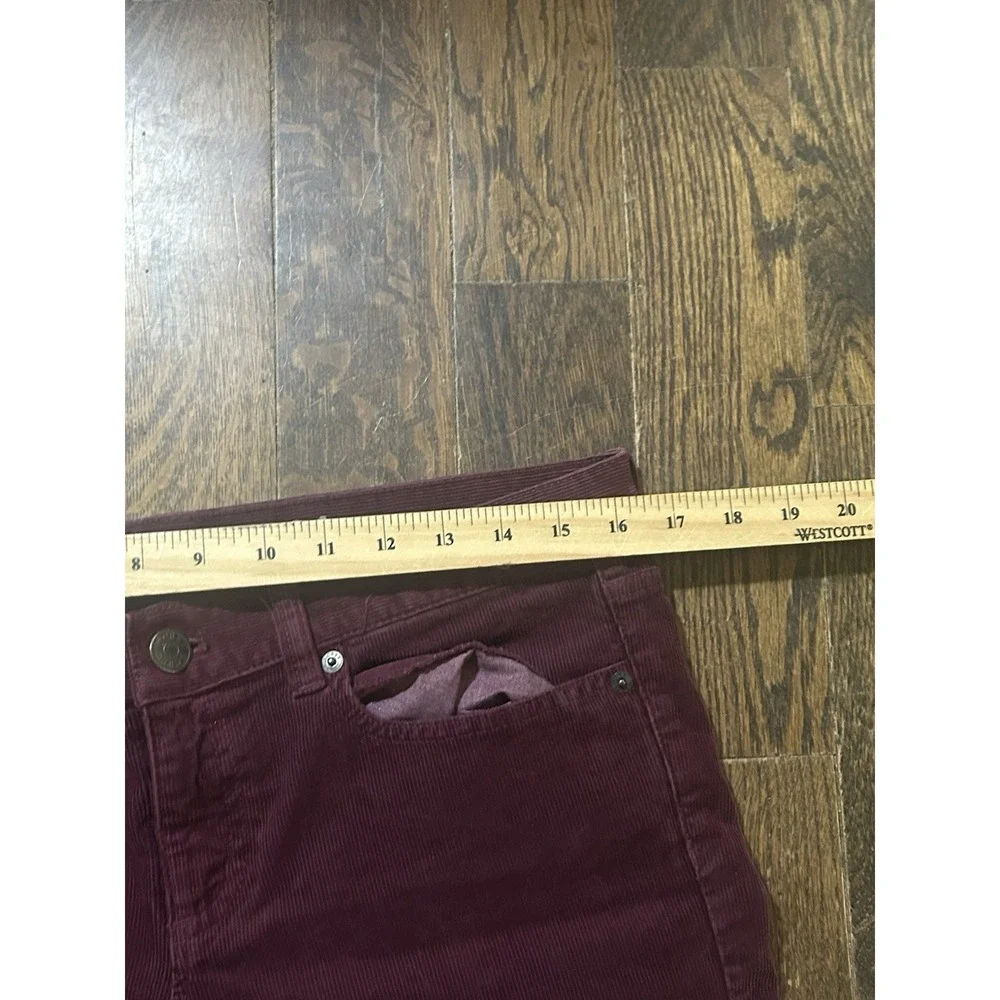 J. Crew Toothpick maroon corduroy ankle pants‎ size 31